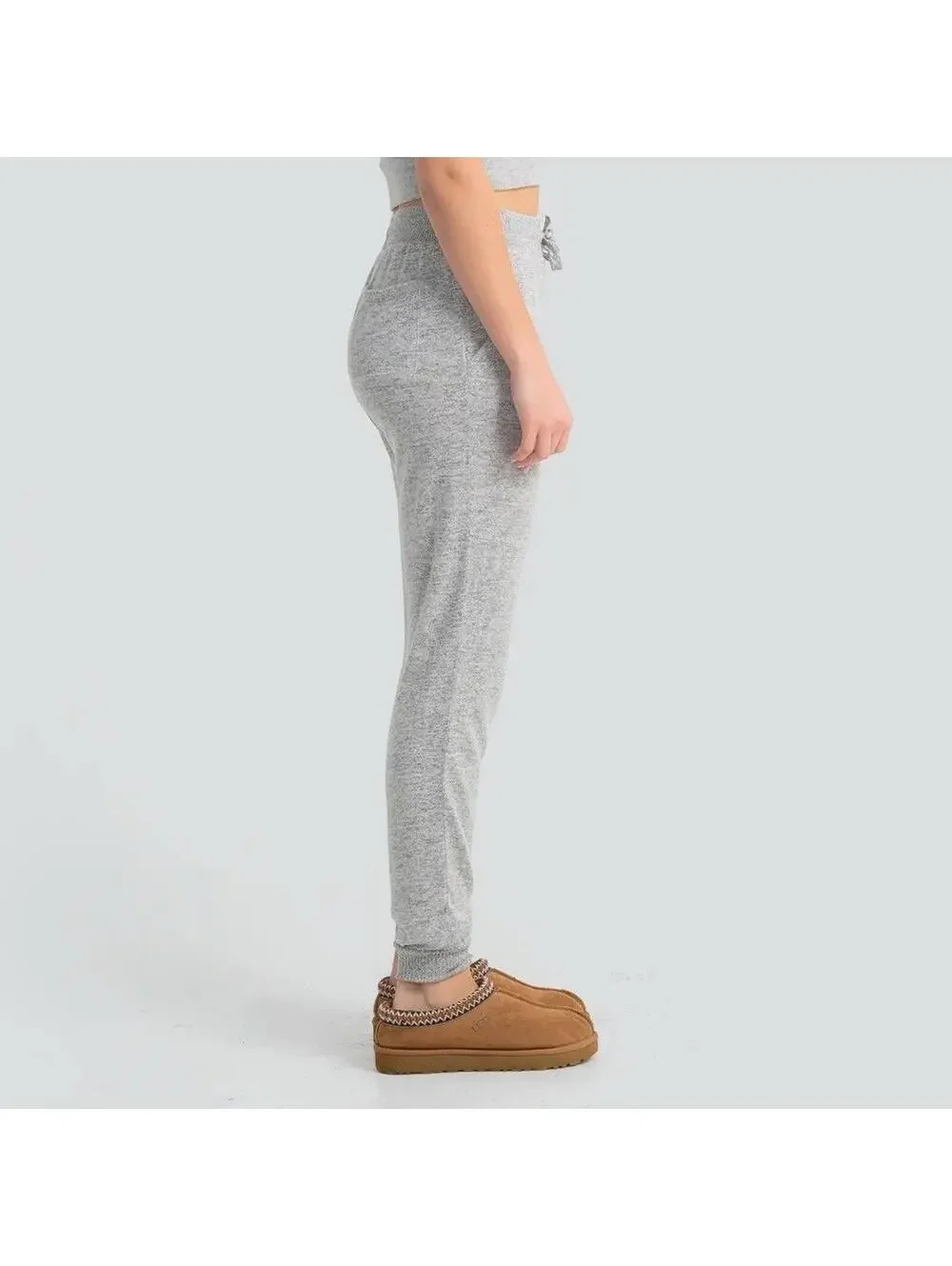 (RFB4) Ocean Drive Hacci Burnout Pants Women's Small Heather Gray Laguna Beach